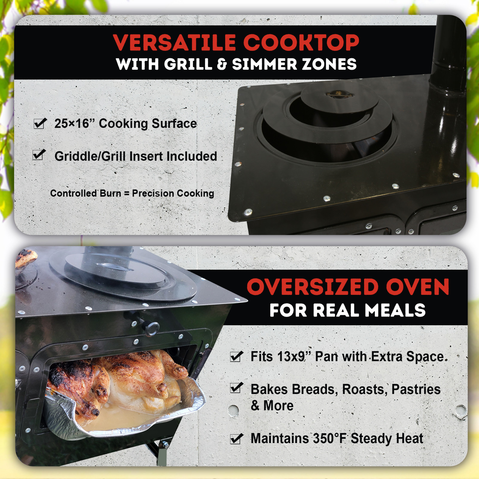 Stonehouse Forge "Trailblazer" Cookstove/Woodstove with Oven