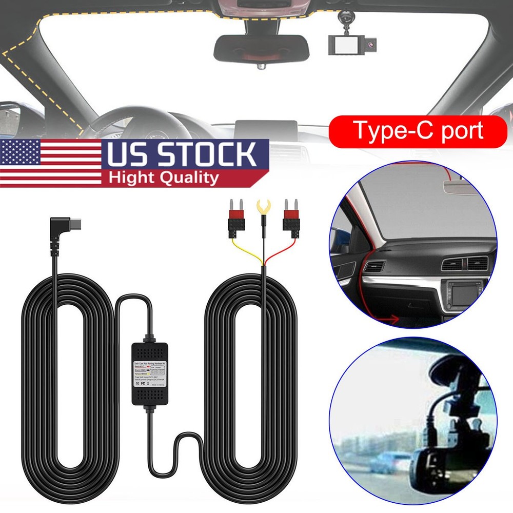 12-24V to 5V 3A Type-C Step-down Cable Suitable Fits Type-c Interface Recorders~