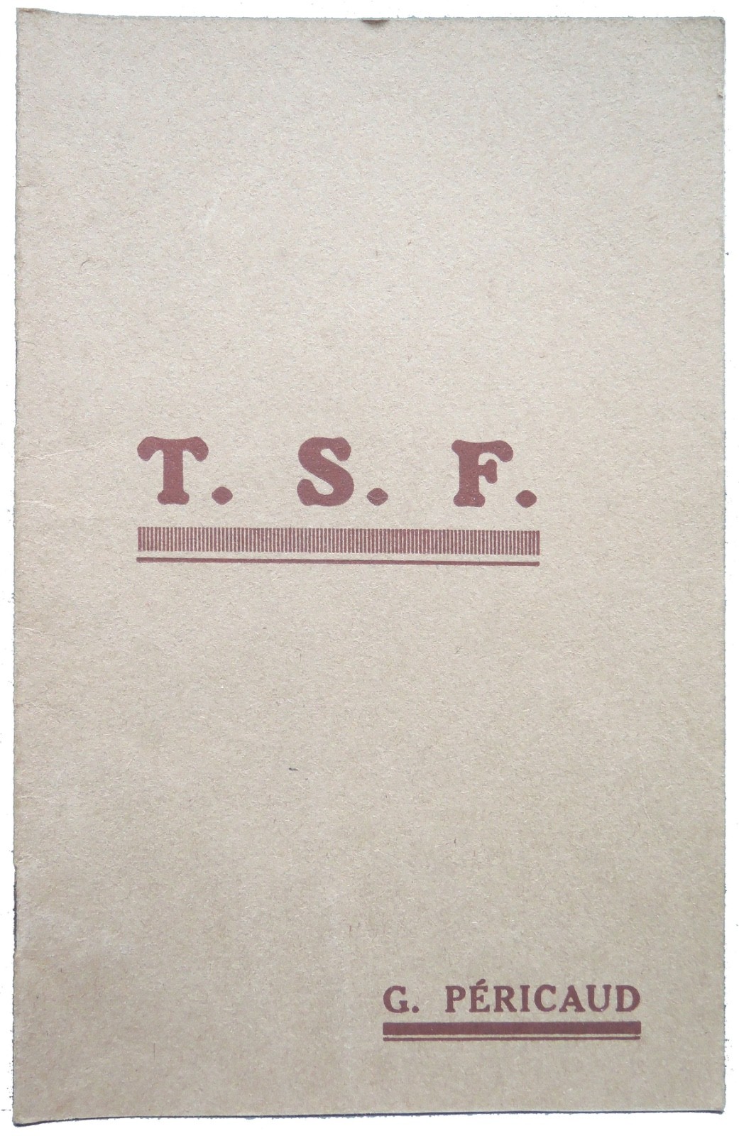 RARE PERICAUD COSMOS #1007 FRENCH CRYSTAL RADIO 1924