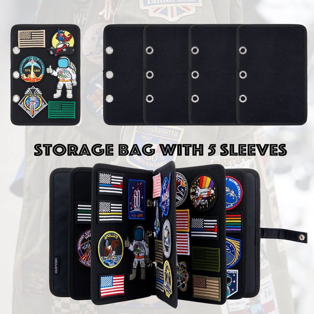 HUHYNN Patch Display Holder, Flip-Page Patch Booklet Organizer for Hook Loop...