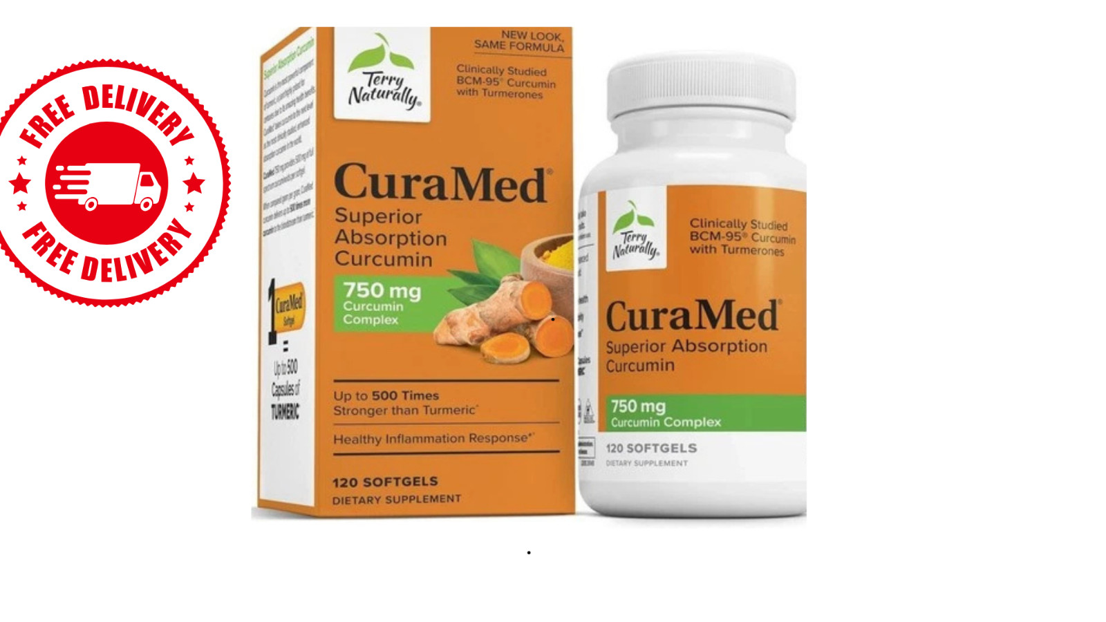 Terry Naturally CuraMed 750 mg - Antioxidant Supplement 120 softgels exp 7/2027