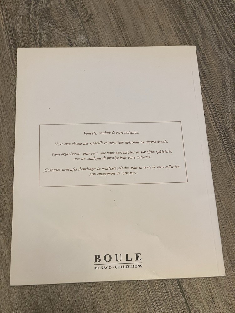 1998 Boule Monaco French Colonies Stamp Auction Catalog Paperback