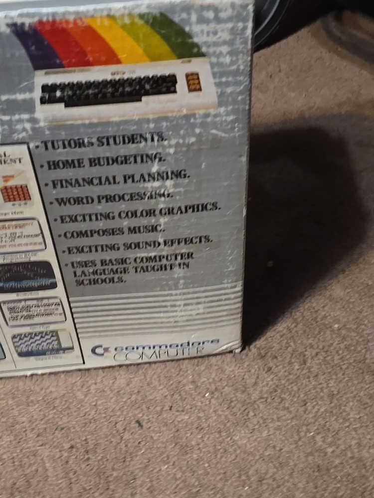 Commodore VIC-20 Computer W Original Box Manual Cables Schematic - Not Tested