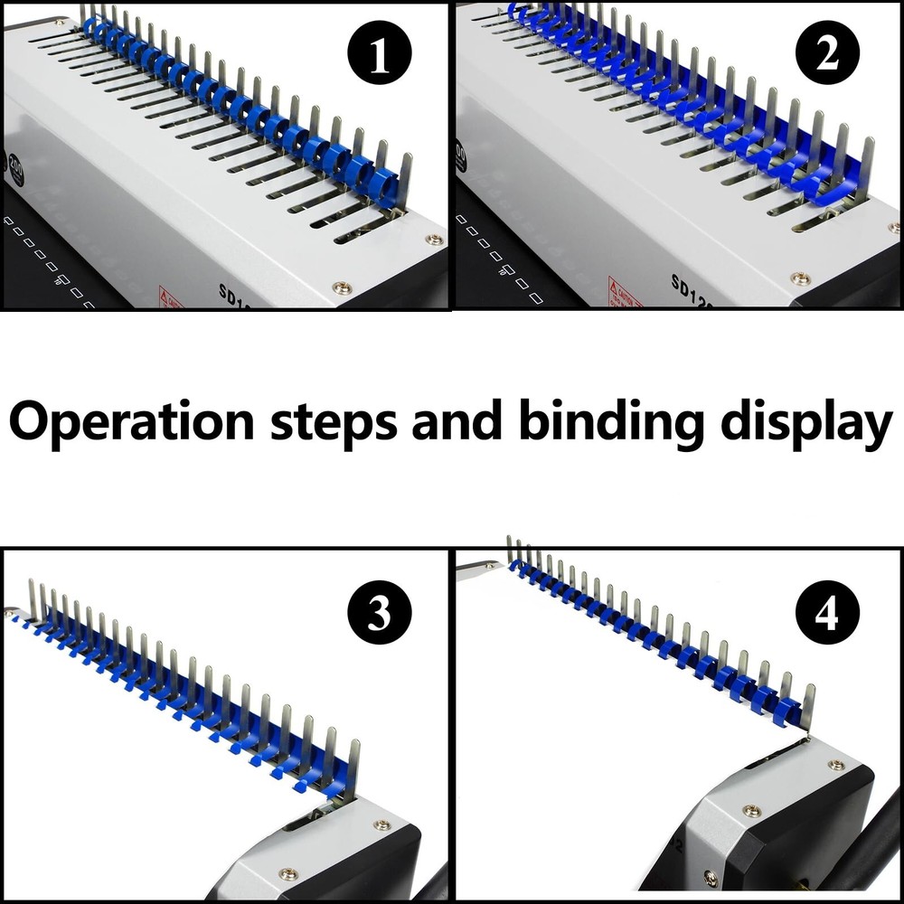 RAYSON SD1202 Comb Binding Machine, 19 Holes, Max Punching Letter Size, with ...