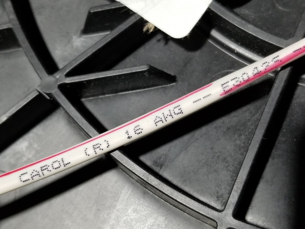 Carol E3042S 16/2C UnShielded Plenum Audio/Security Cable White/Red Stripe/100ft