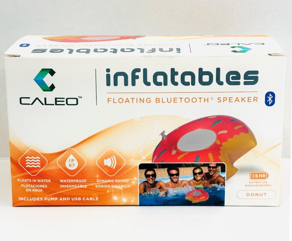 *1-Pack* Caleo Floating Bluetooth Speaker Donut Inflatable Waterproof