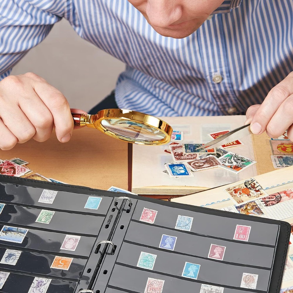 Stamp Pages for Stamp Album Binder Pages for 10 Sheet, 7 Rows Stamp Collectors