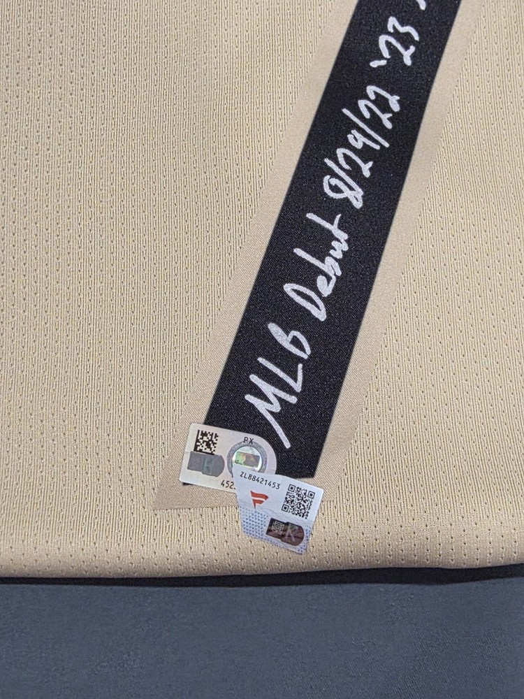 CORBIN CARROLL Under Wraps Signed Jersey Inscribed "MLB DEBUT" "NL ROY"