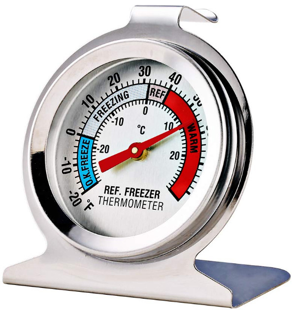 2 Pack Refrigerator Freezer Thermometer Large Dial Analog Thermometer