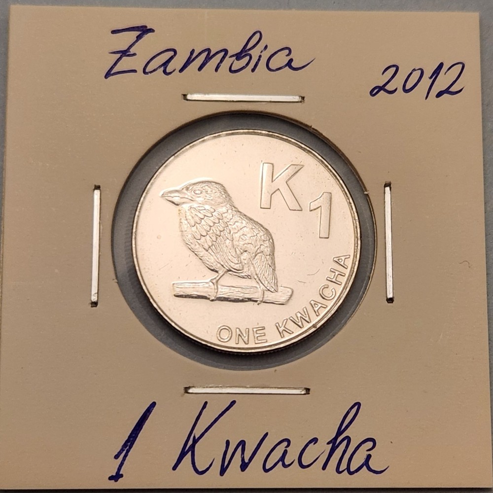 Zambia coin,  1 Kwacha,  2012