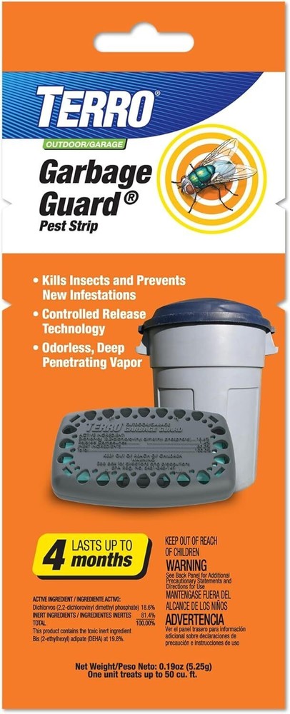 TERRO T800 Garbage Guard Trash Can Insect Killer - Kills Flies, Maggots,...