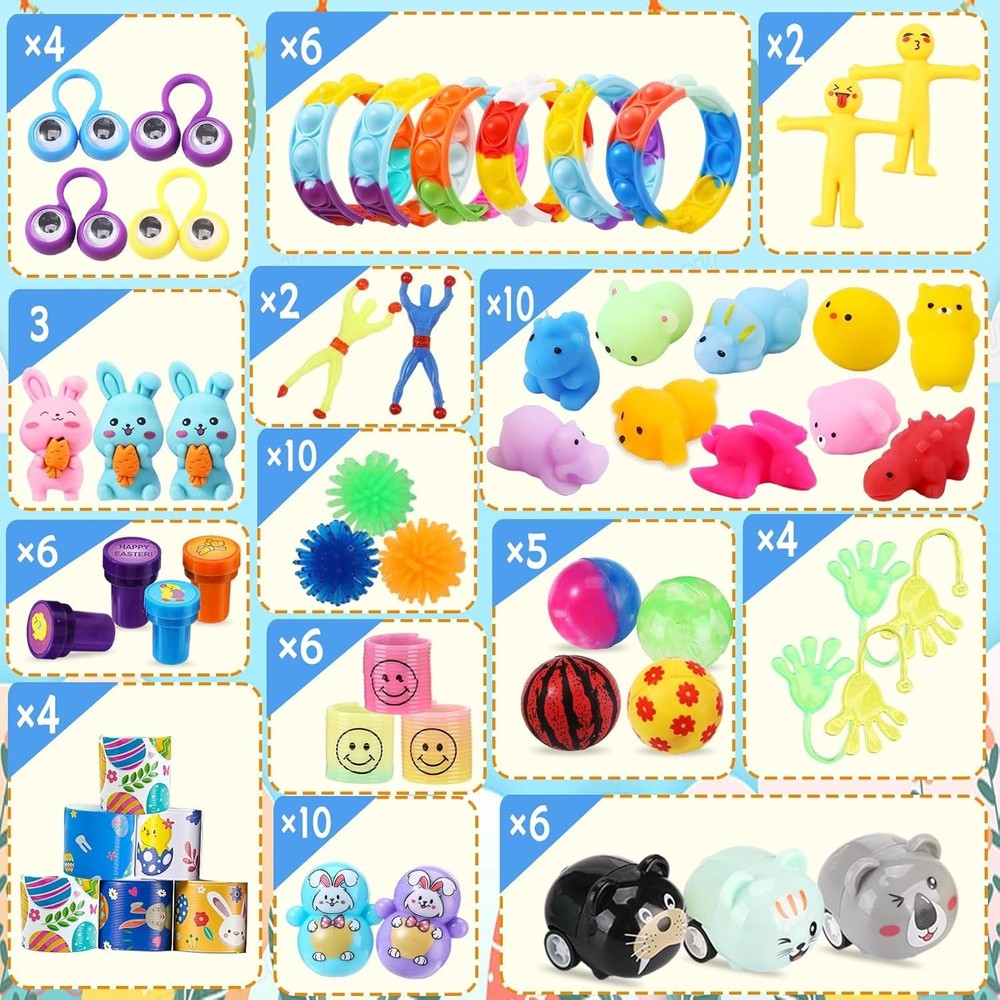 60PCS Prefilled Easter Eggs with Toys Inside, Easter Basket Eggs Filled Stuff...