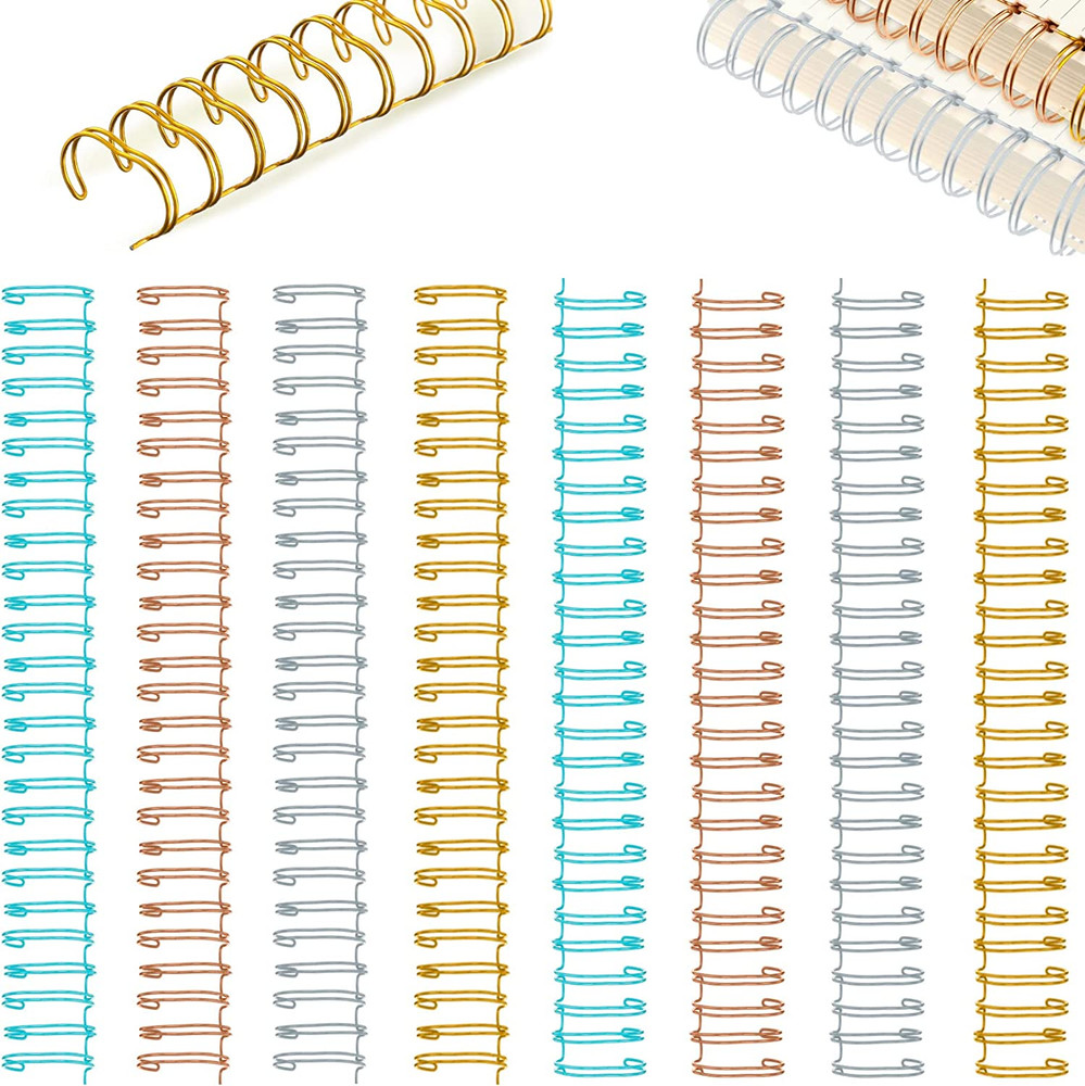 24 Pcs Cinch Wire Binding Wire Twin Binding Spines Twin Loop Spines Double Ring