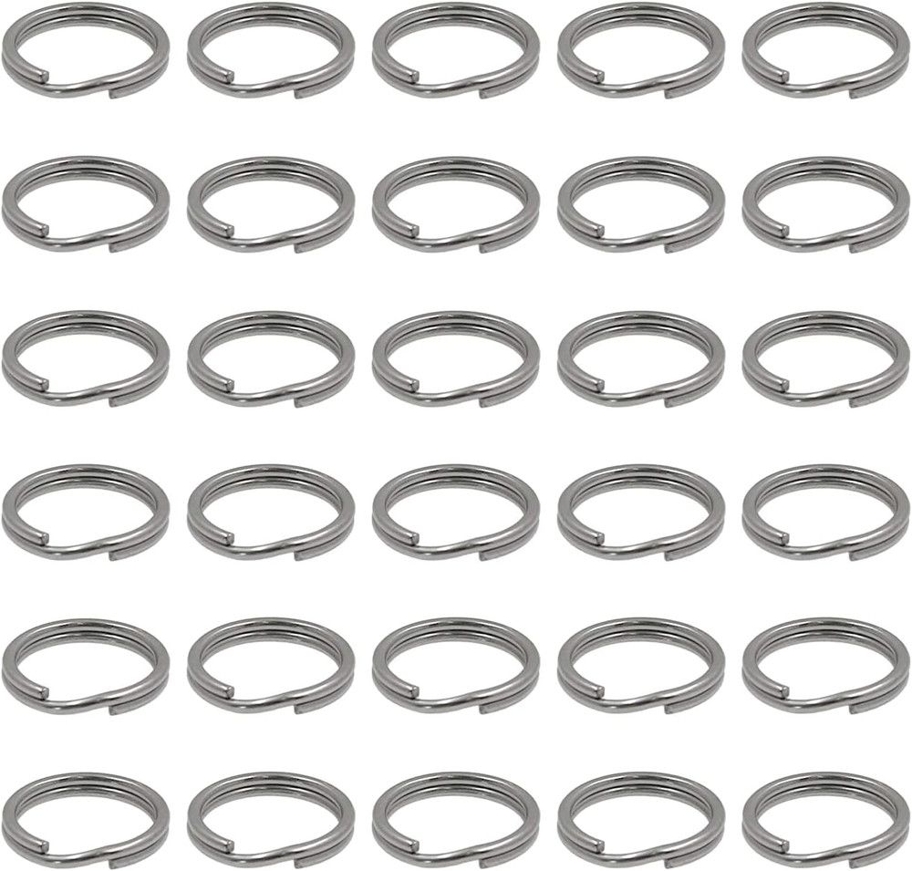 60Pcs Small Key Chain Ring, Stainless Steel Split Rings, Mini Split Jump Ring wi