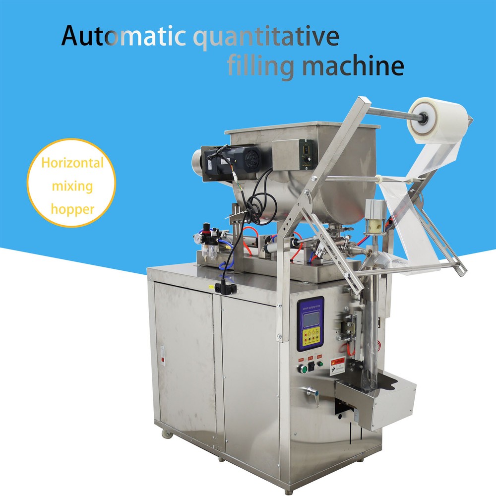 Automatic 10-100ml Quantitative Filling Machine w/ Horizontal Mixing Hopper 110V