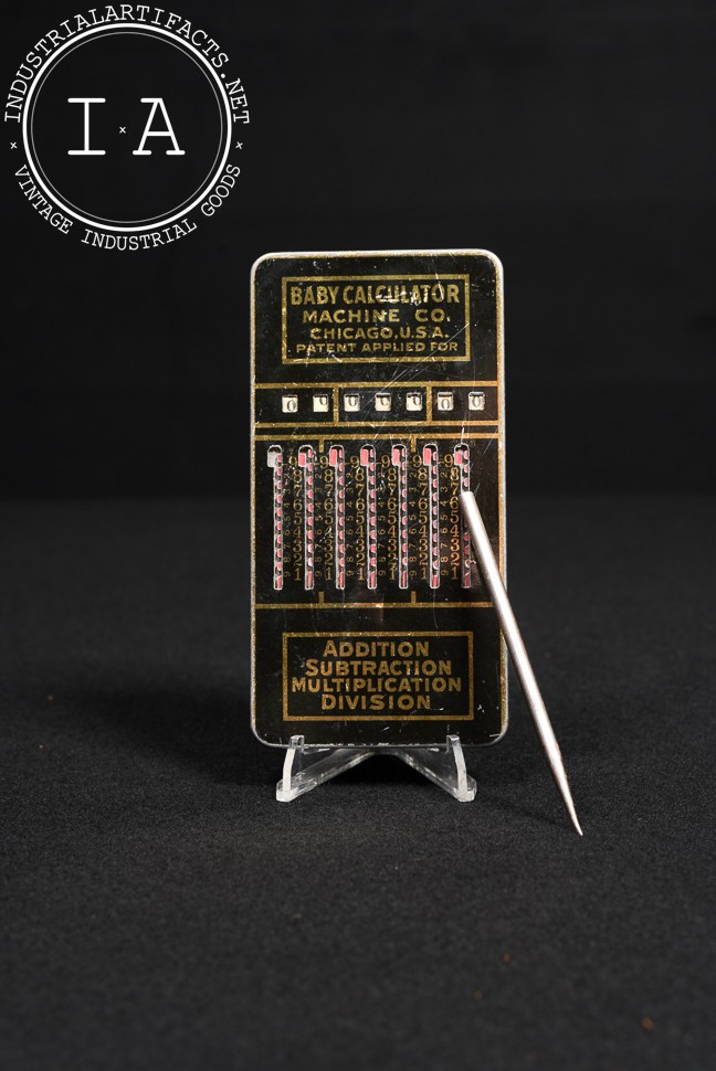 Antique Baby Calculator Pocket Adding Device