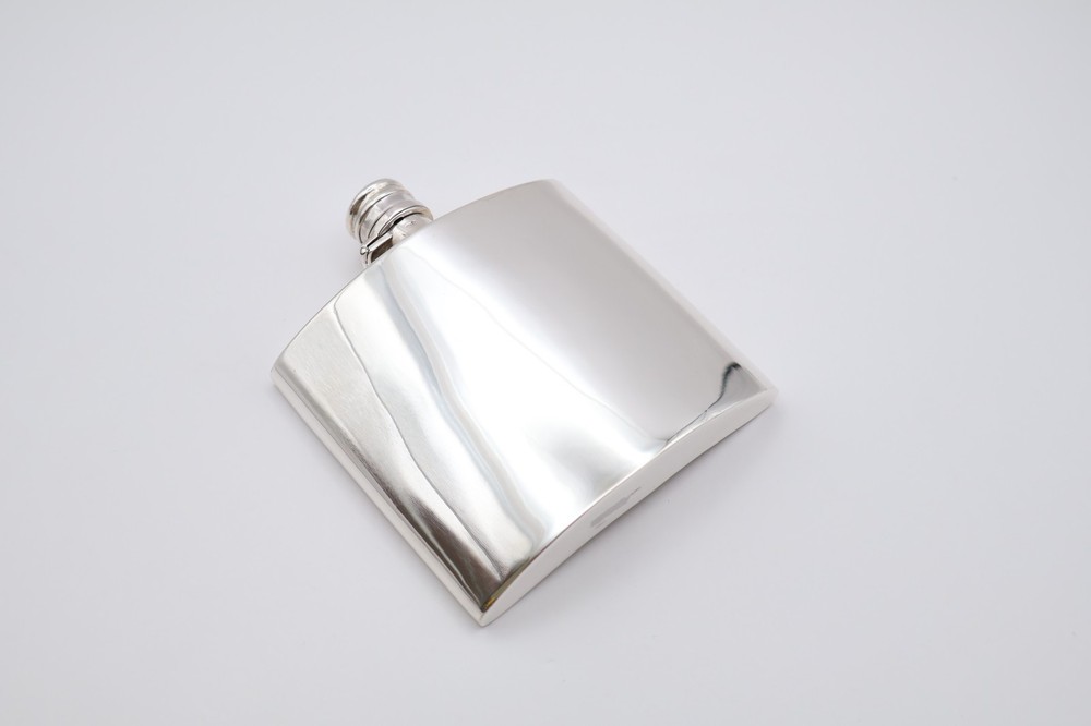 Quality Antique Solid Silver Hip Flask Hallmarked Birmingham 1892