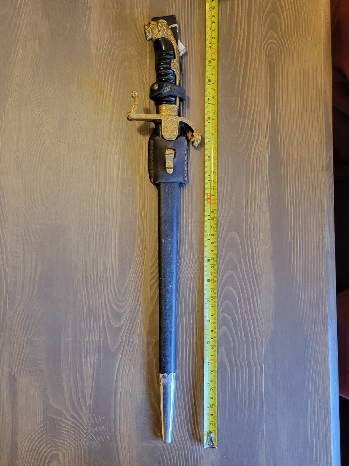 Modified German WWI Lion's Head Saber/ Dagger By Baron w/Custom Sheath!