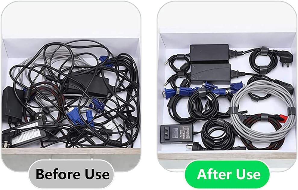 100 Pcs Reusable Cable Ties 6 Inch Black Straps Adjustable Hook 100PCS,