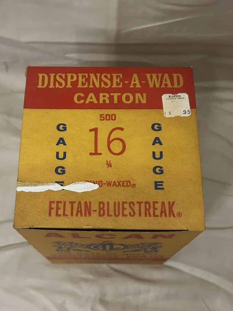 VINTAGE Alcan Shotshell Wads16 Gauge Box EMPTY!!