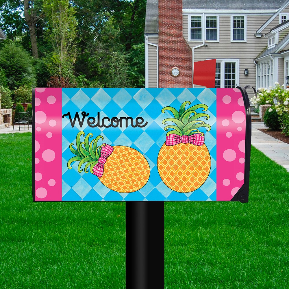 Pineapple Welcome Magnetic Standard Mailbox Cover