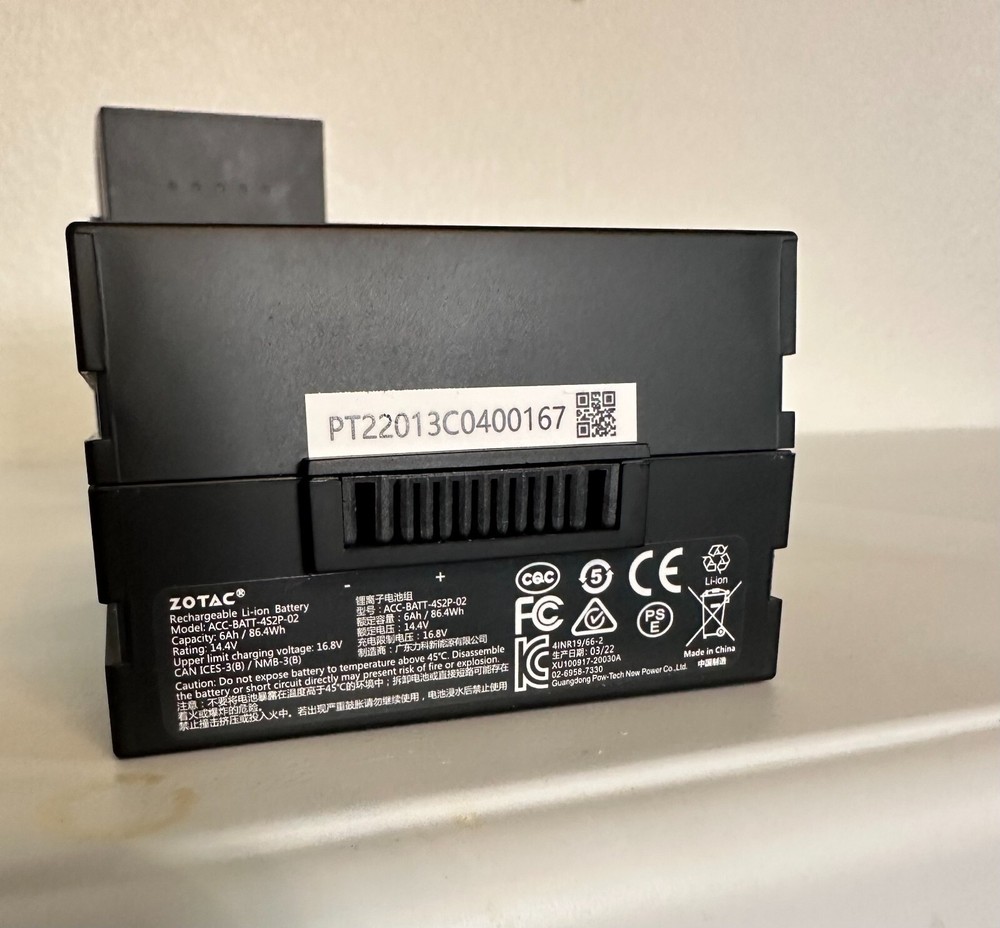 Zotac VR GO rechargeable battery pack (Battery Only)