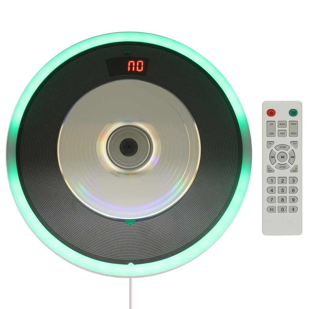 Technical Pro Portable Stylish Wall Mounted CD Player with Bluetooth, LED & USB