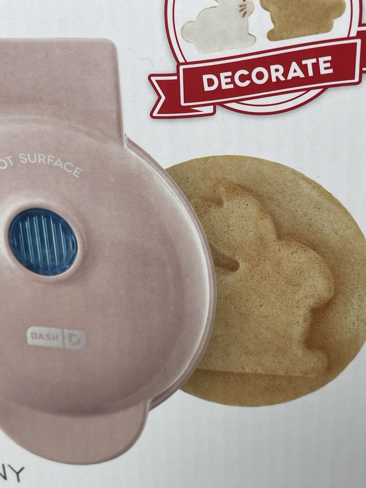NEW Dash Decorate Bunny Rabbit Easter Breakfast Mini Waffle Maker Nonstick