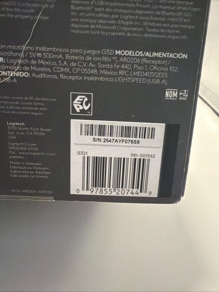 Logitech G321 Lightspeed Wireless Bluetooth Gaming Headset, Dynamic Comfort