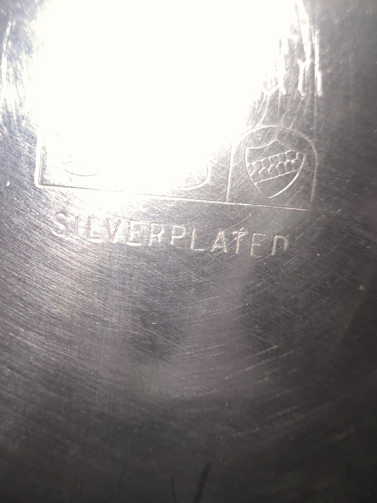 Vintage Sheridan Silver Plate Round Serving Tray