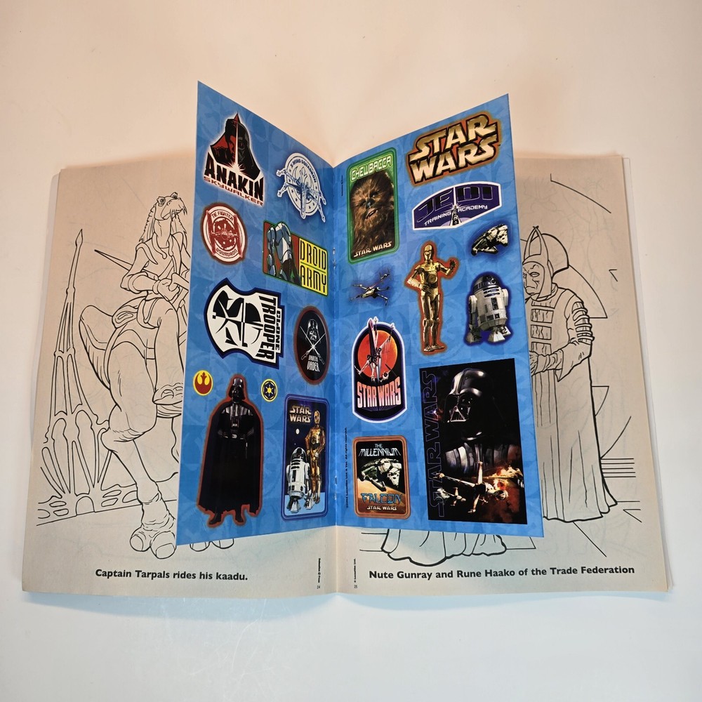 2005 Star Wars Tear & Share With Stickers Never Used