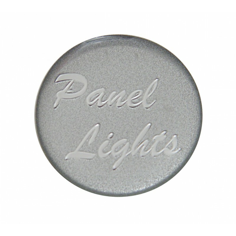 UP Panel Light Control Knob 1" Silver Glossy Sticker Chrome Knob #23209 Each