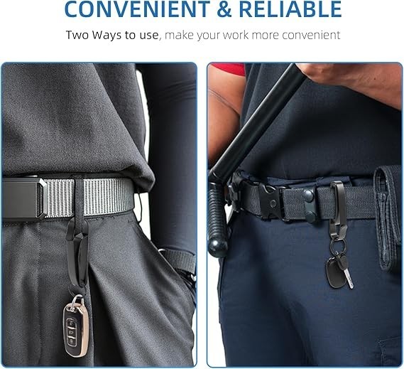 Duty Belt Key Holder, 2 Pack Improved Quick Release Key Holder with Key Ring...