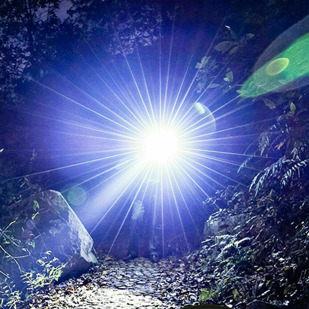 4 Pack Tactical LED Flashlight USB Rechargeable 3Modes Light Zoomable Lamp Torch