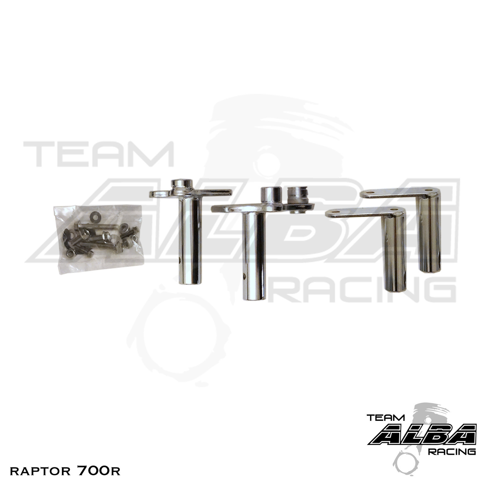Raptor 700 Nerf Bars Pro Peg Heel Gaurds Alba Racing Silv Blk 197 T7 SB