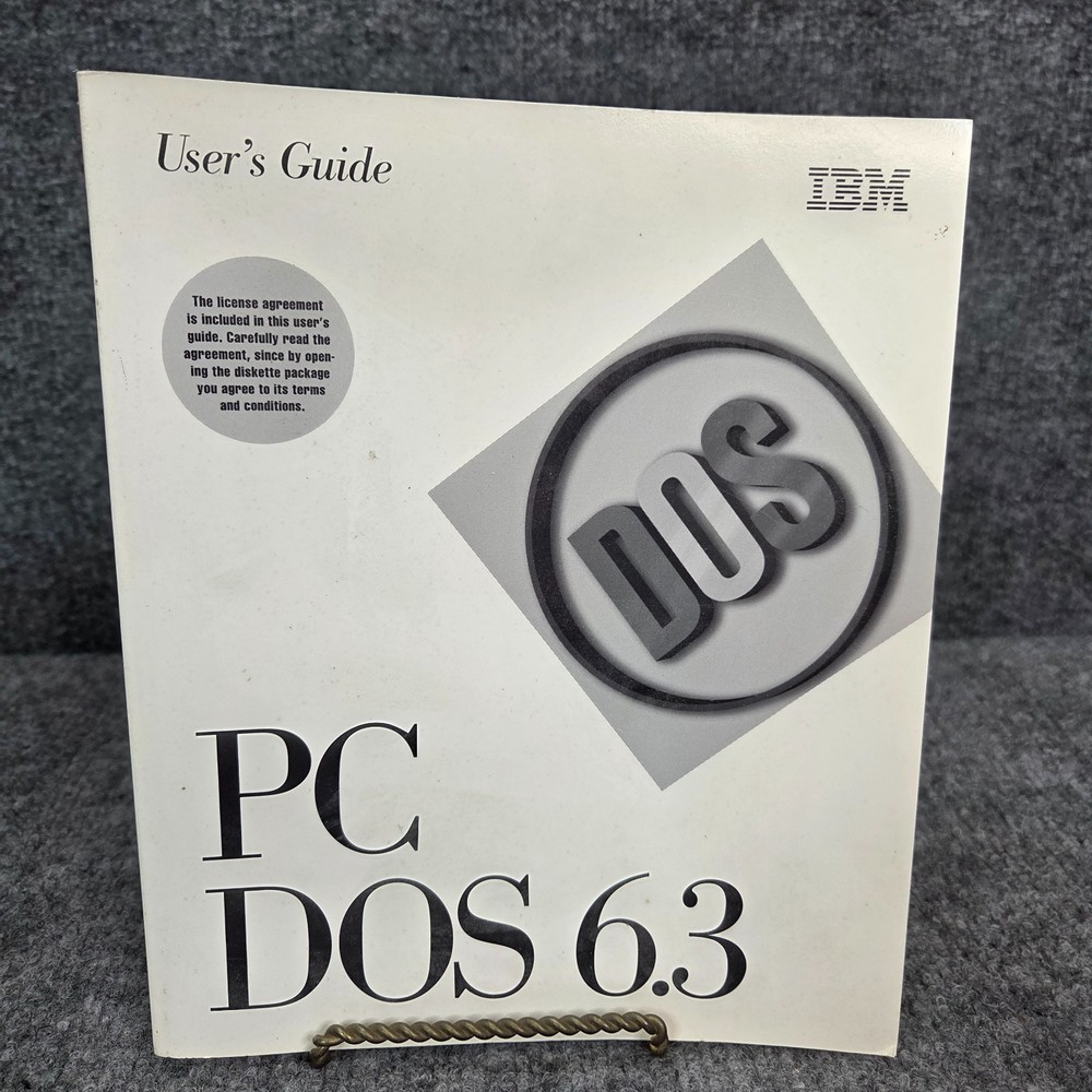 PC DOS 6.3, IBM User's Guide & Installation Guide Vintage 90s
