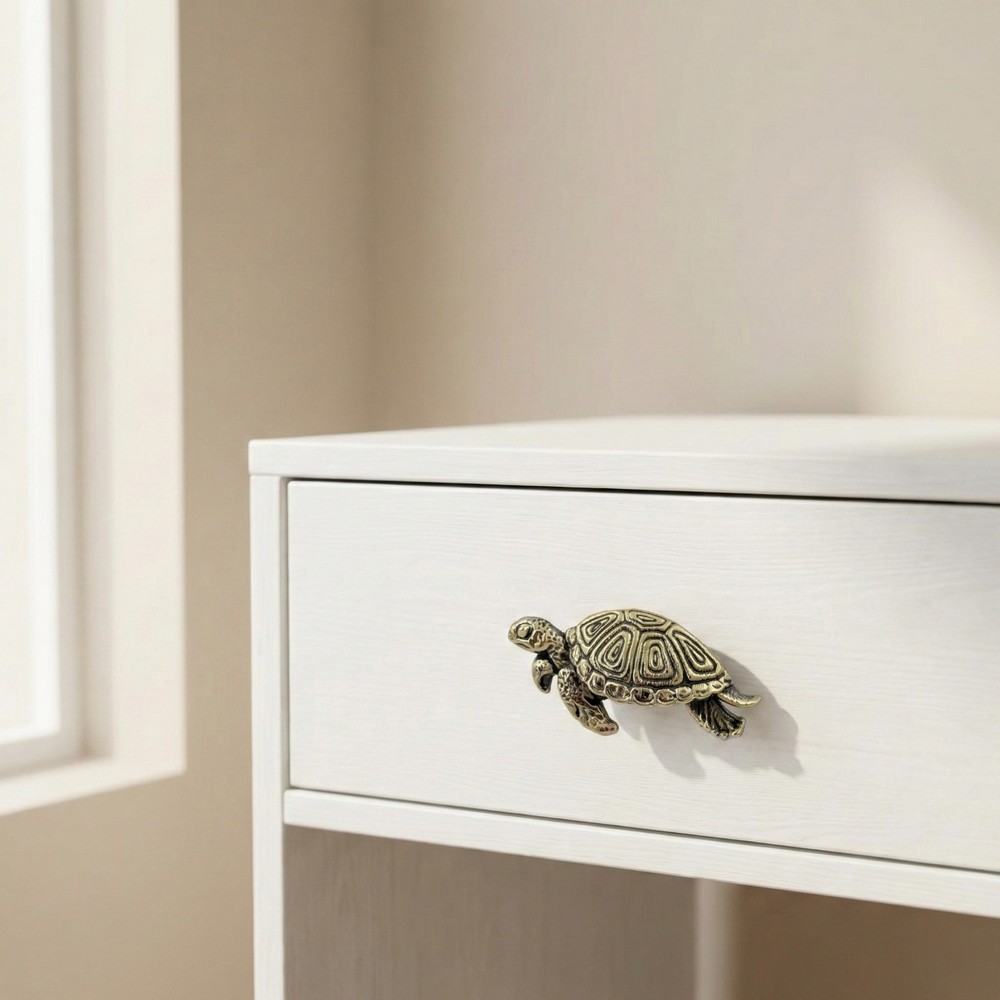 The Tangerine Store | Antique Brass Turtle Drawer Knobs
