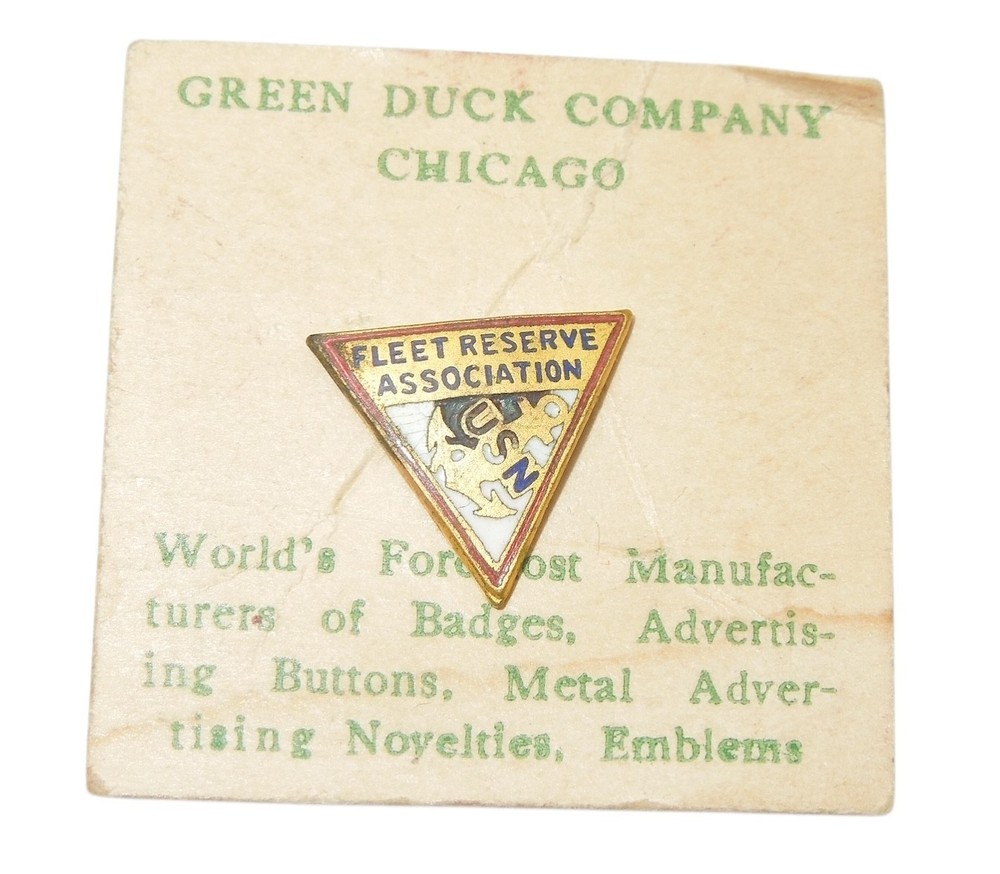 Original WWII US Navy Fleet Reserve Association Lapel Pin CA8