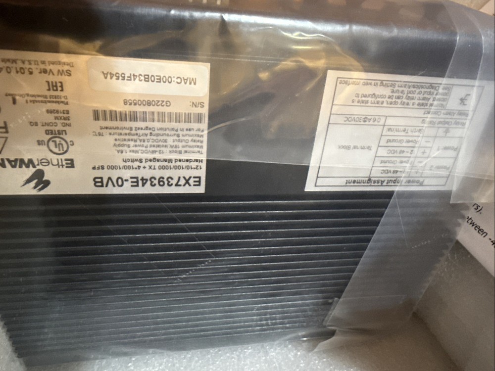 ETHERWAN EX73931-0VB HARDENED MANAGED POE SWITCH