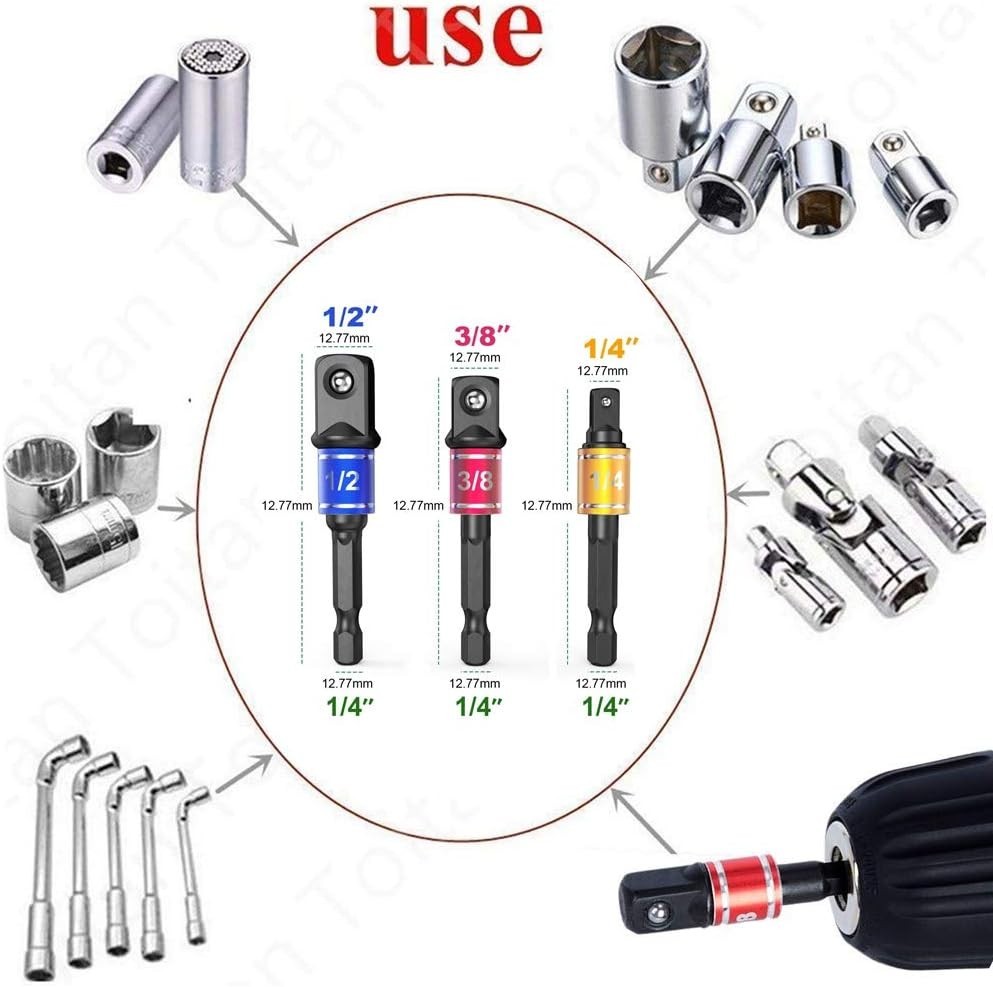 High-Strength Stainless Steel Socket Adapter Set with 105° Angle Extension