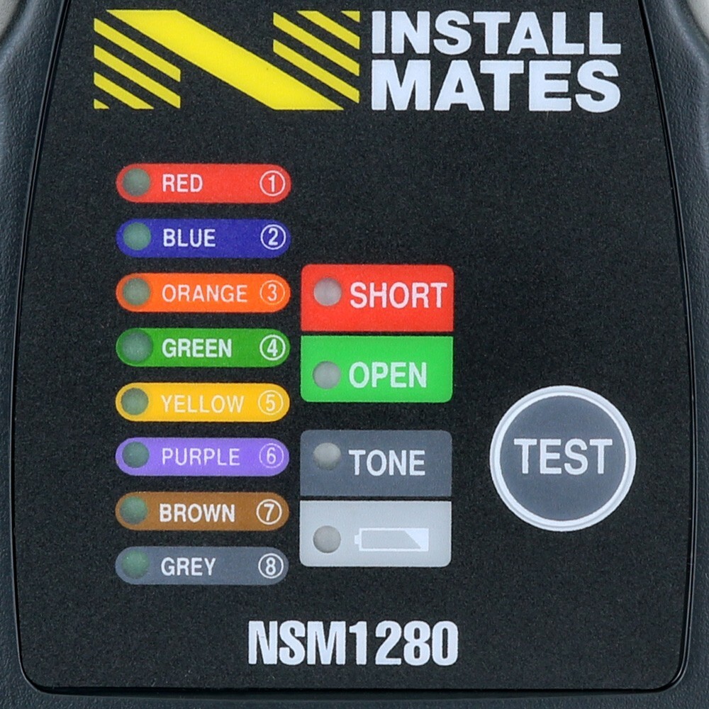 InstallMates™ 8-Way Coax Mapper (Color-Coded Indicators and Mesh Storage Case)