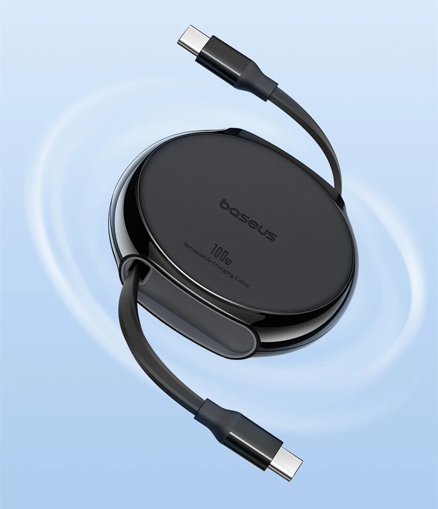 Baseus Retractable USB C Cable 100W Cable For MacBook iPad Fast Charger Cable
