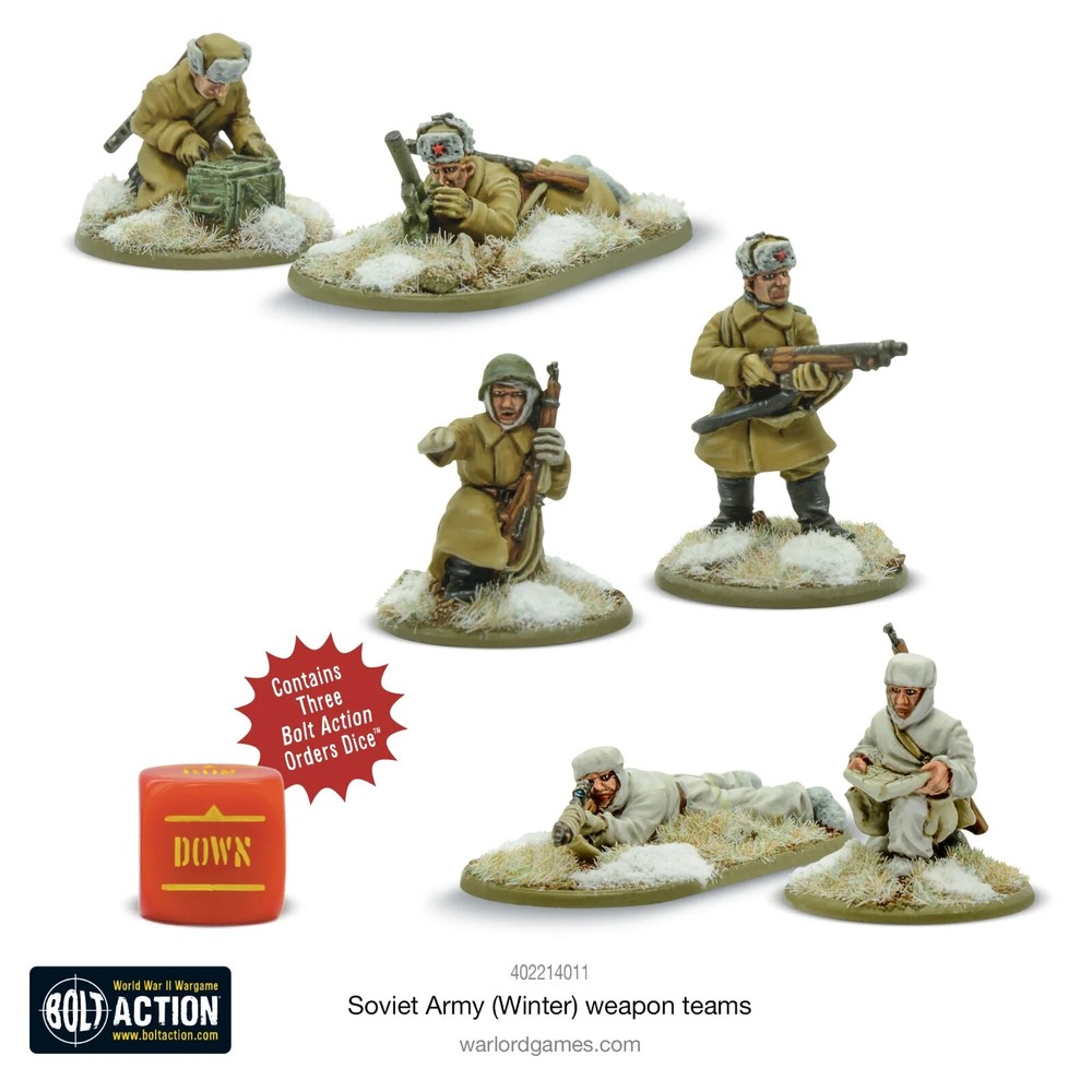 Soviet Army (Winter) Weapons Teams Bolt Action Warlord Games