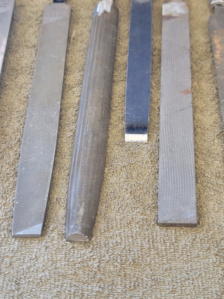 45 Half Round Flat Standard Smooth Wood Handle Metal File Set