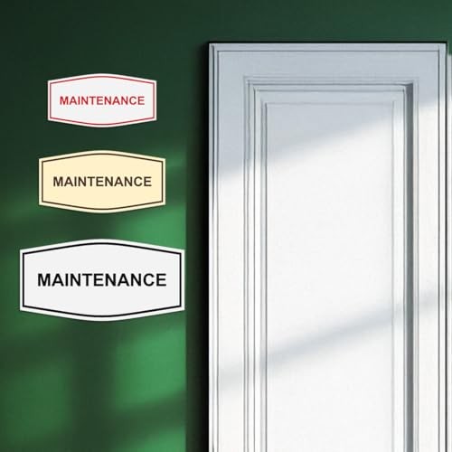 Fancy Maintenance Room Sign () - 3.5 x 7" - Medium (1 Pack) Brushed Silver
