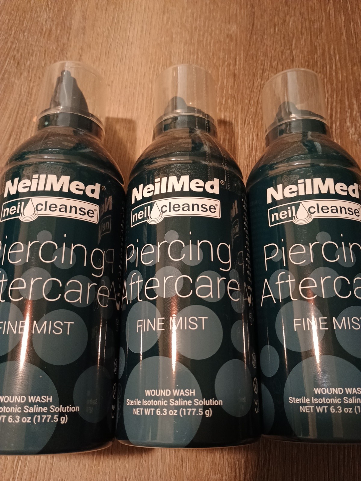 3 Pack NeilMed Piercing Aftercare Fine Mist Neil Cleanse Wound 6.3 oz Exp 04/29