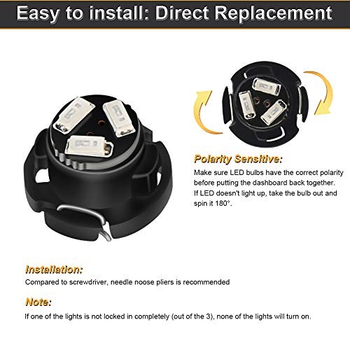 AC Climate Heater Control LED Lights Bulbs Kit replacement Compatible with Blue