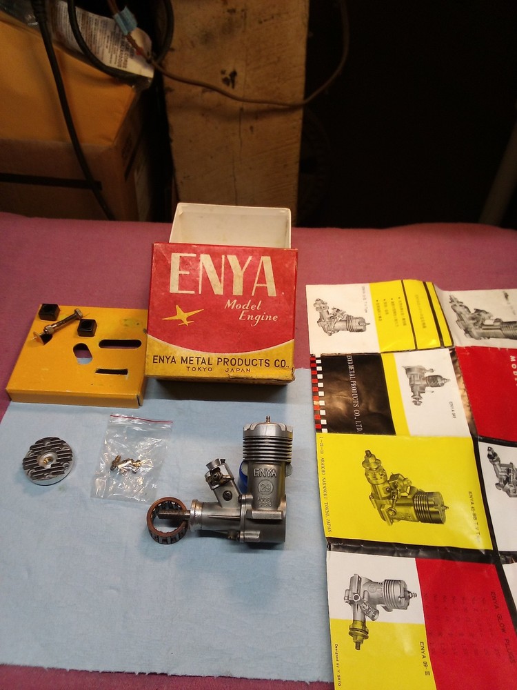 Nice Enya 29A Model Airplane Engine In The Box w/ Advertisement