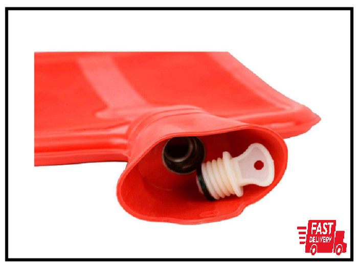 Classic Red Rubber Hot Water Bottle Hot Compress Pain Relief From Headaches C