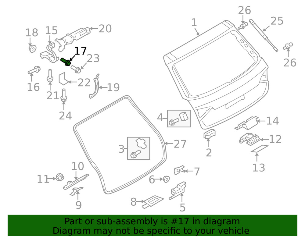 Genuine Audi Hinge Bolt N-106-266-03